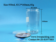 Airtight 307# 930ml Clear Plastic Cans Packaging For Organic Almond Flour